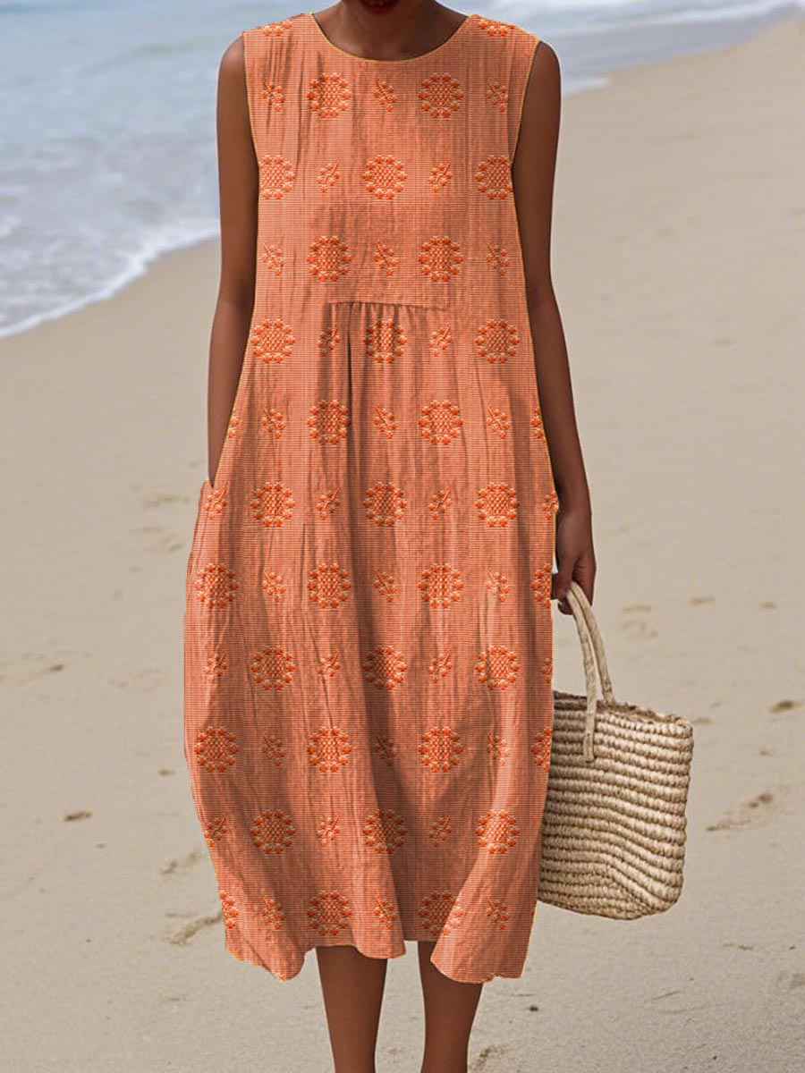 Alexandra | Sleeveless Midi Dress  Airy Freedom, Casual Charm