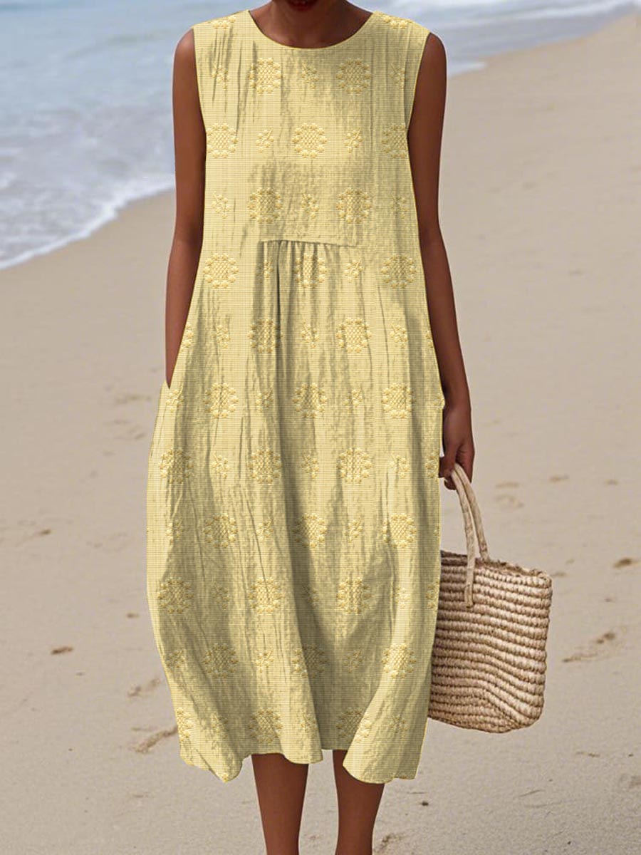 Alexandra | Sleeveless Midi Dress  Airy Freedom, Casual Charm