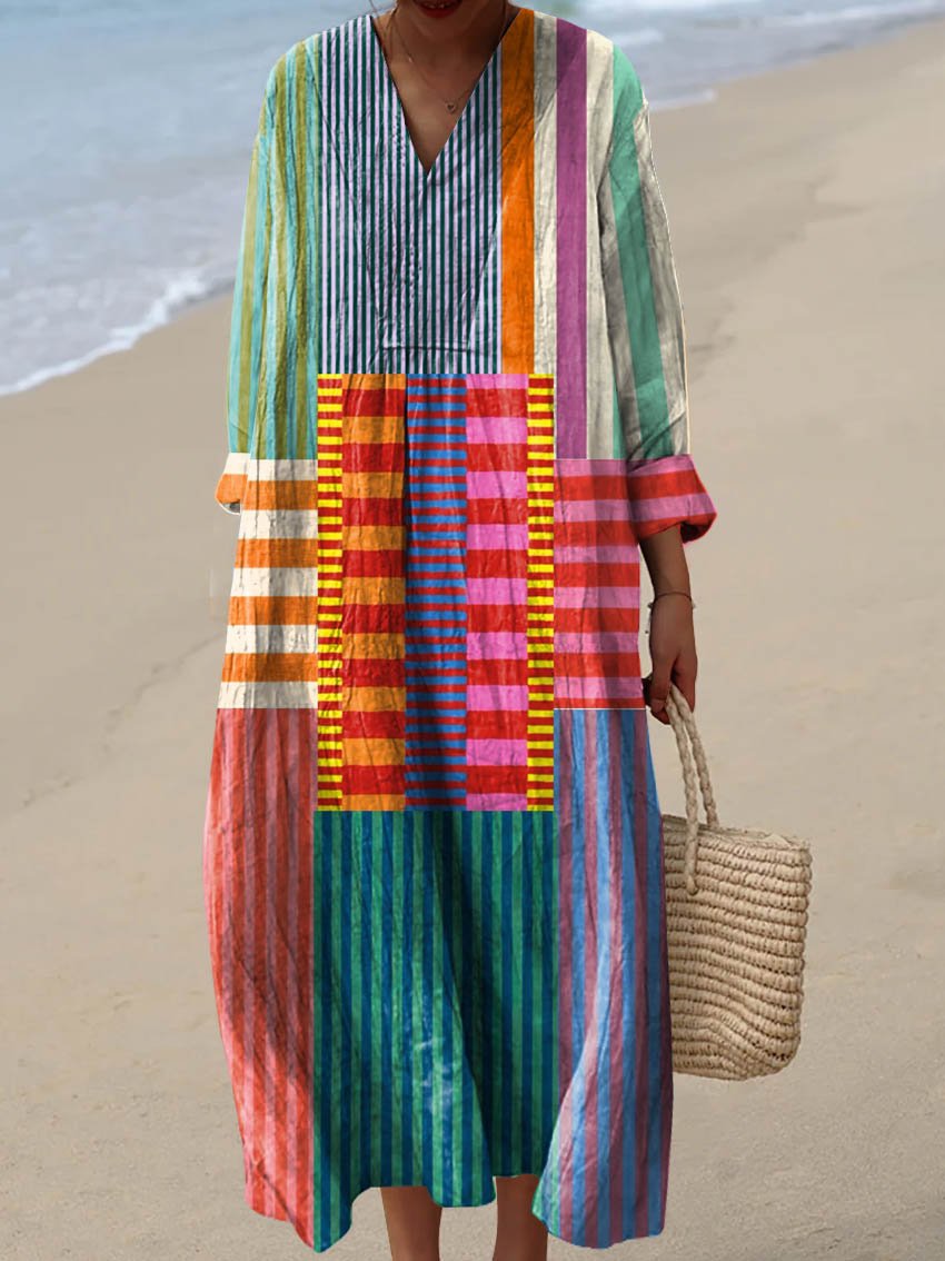 Angela | Colorful Maxi Dress  Artistic Energy with Playful Elegance