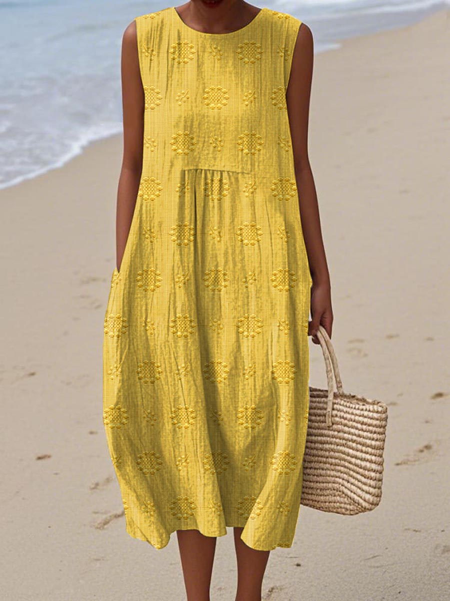 Alexandra | Sleeveless Midi Dress  Airy Freedom, Casual Charm