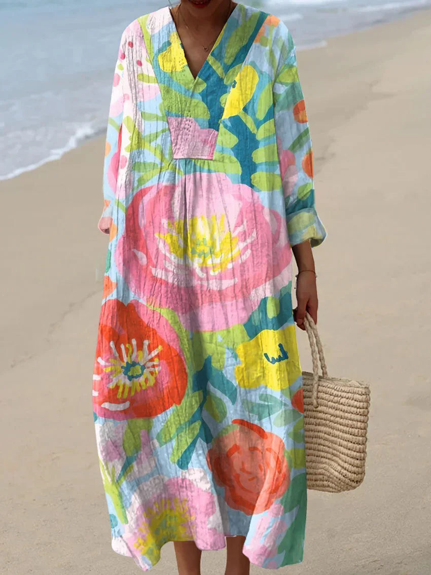 Caitlin | Art Inspired Cotton Dress  Natural Beauty That Captures Attention