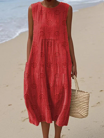 Alexandra | Sleeveless Midi Dress  Airy Freedom, Casual Charm