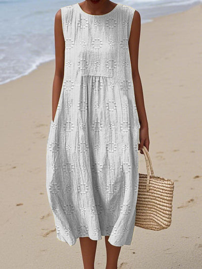 Alexandra | Sleeveless Midi Dress  Airy Freedom, Casual Charm