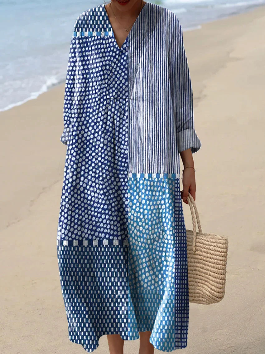 Brianna | Art Inspired Cotton Dress  Natural Beauty That Captures Attention