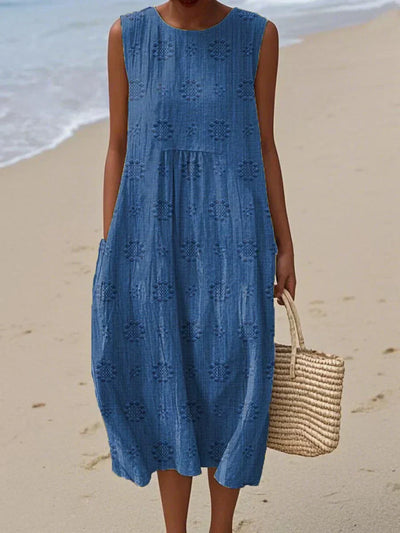 Alexandra | Sleeveless Midi Dress  Airy Freedom, Casual Charm