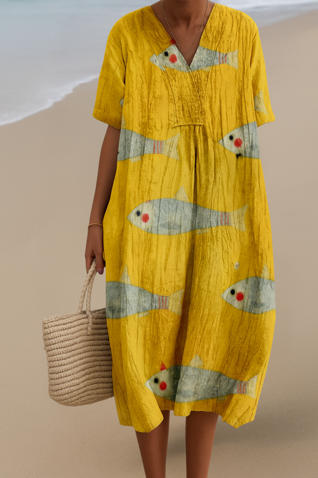 Caroline | Art Inspired Cotton Dress  Natural Beauty That Captures Attention