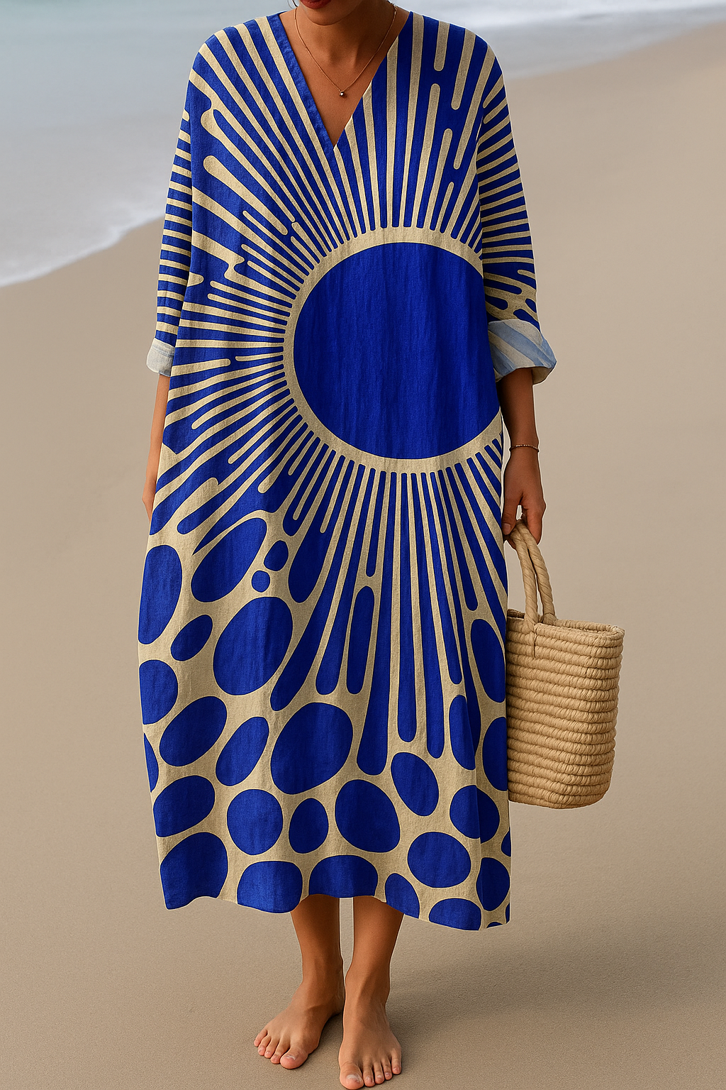 Aubrey | Art Inspired Cotton Dress  Natural Beauty That Captures Attention
