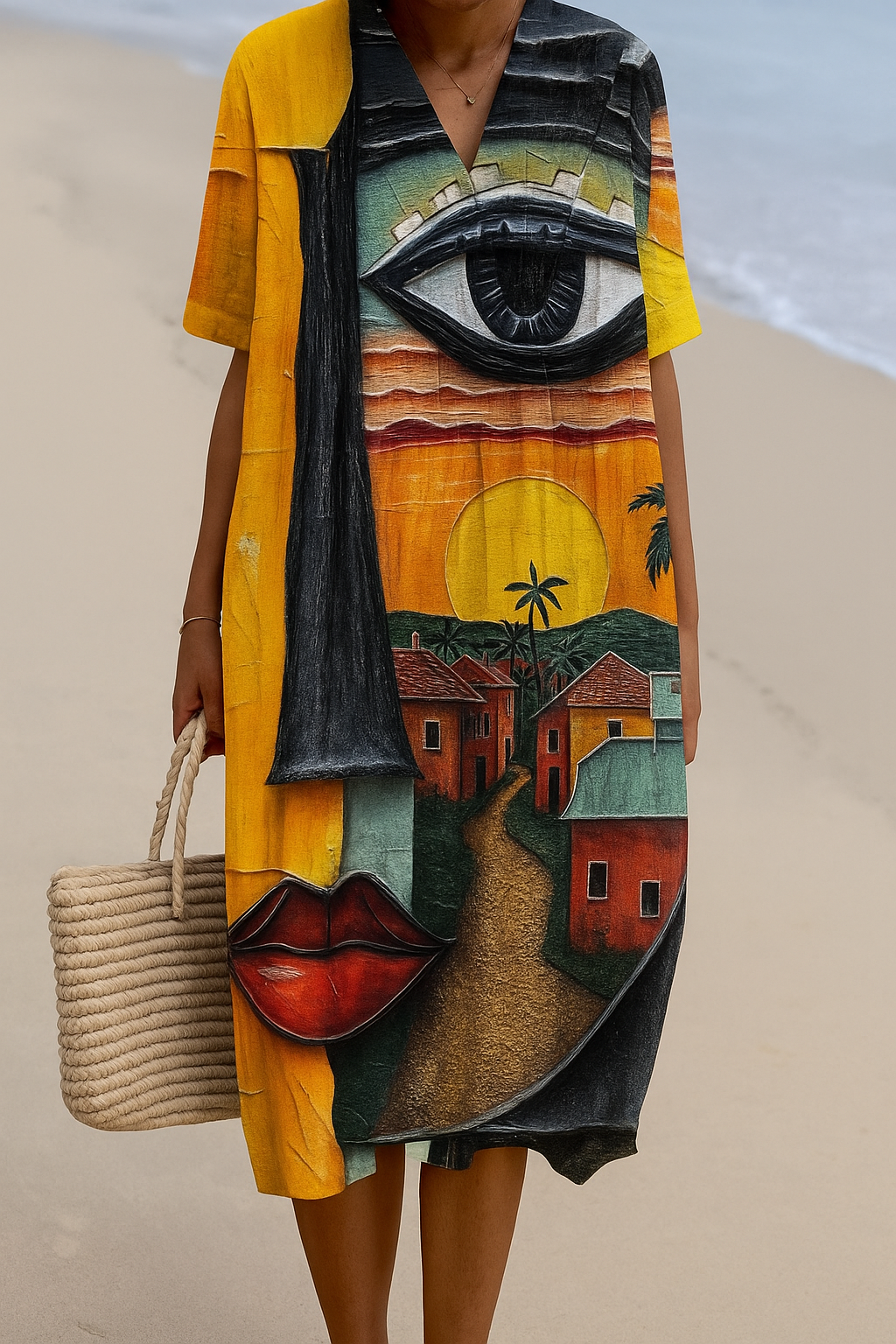 Catherine | Art Inspired Cotton Dress  Natural Beauty That Captures Attention