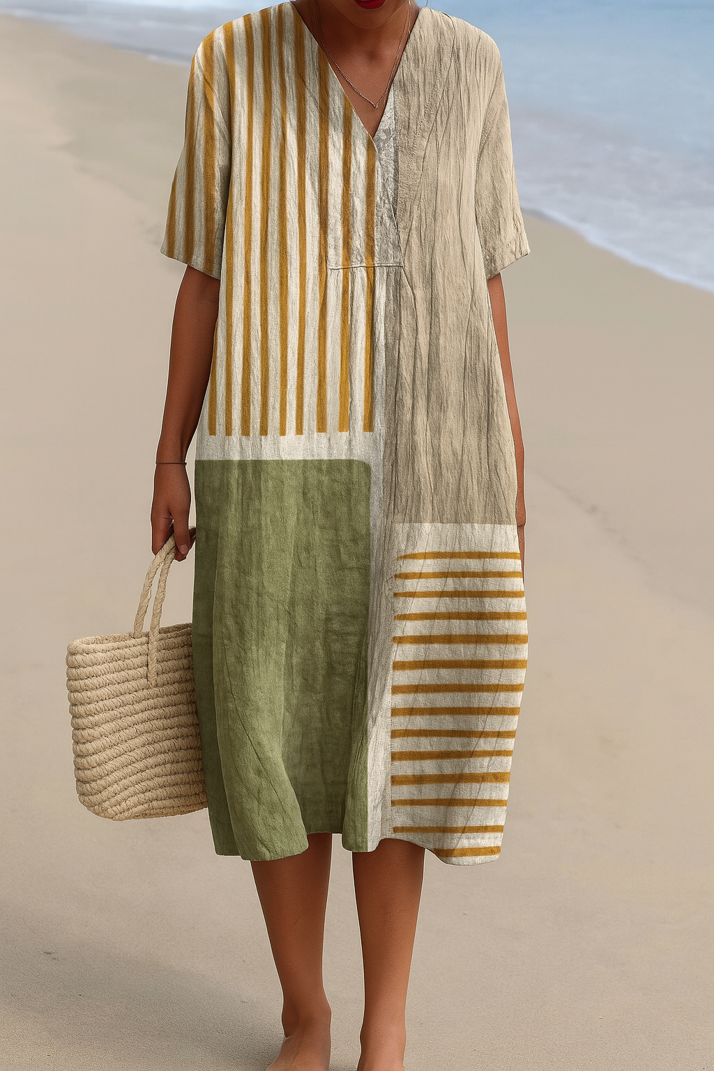 Brittany | Art Inspired Cotton Dress  Natural Beauty That Captures Attention