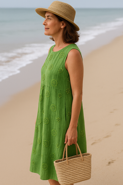 Alexandra | Sleeveless Midi Dress  Airy Freedom, Casual Charm