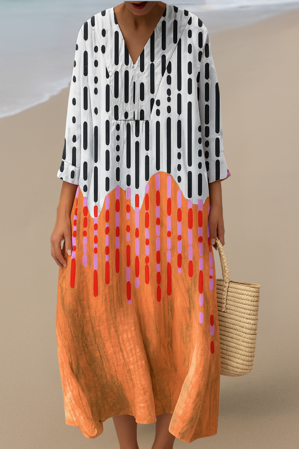 Alicia | Abstract Maxi Dress  Artistic Energy, Effortless Flow
