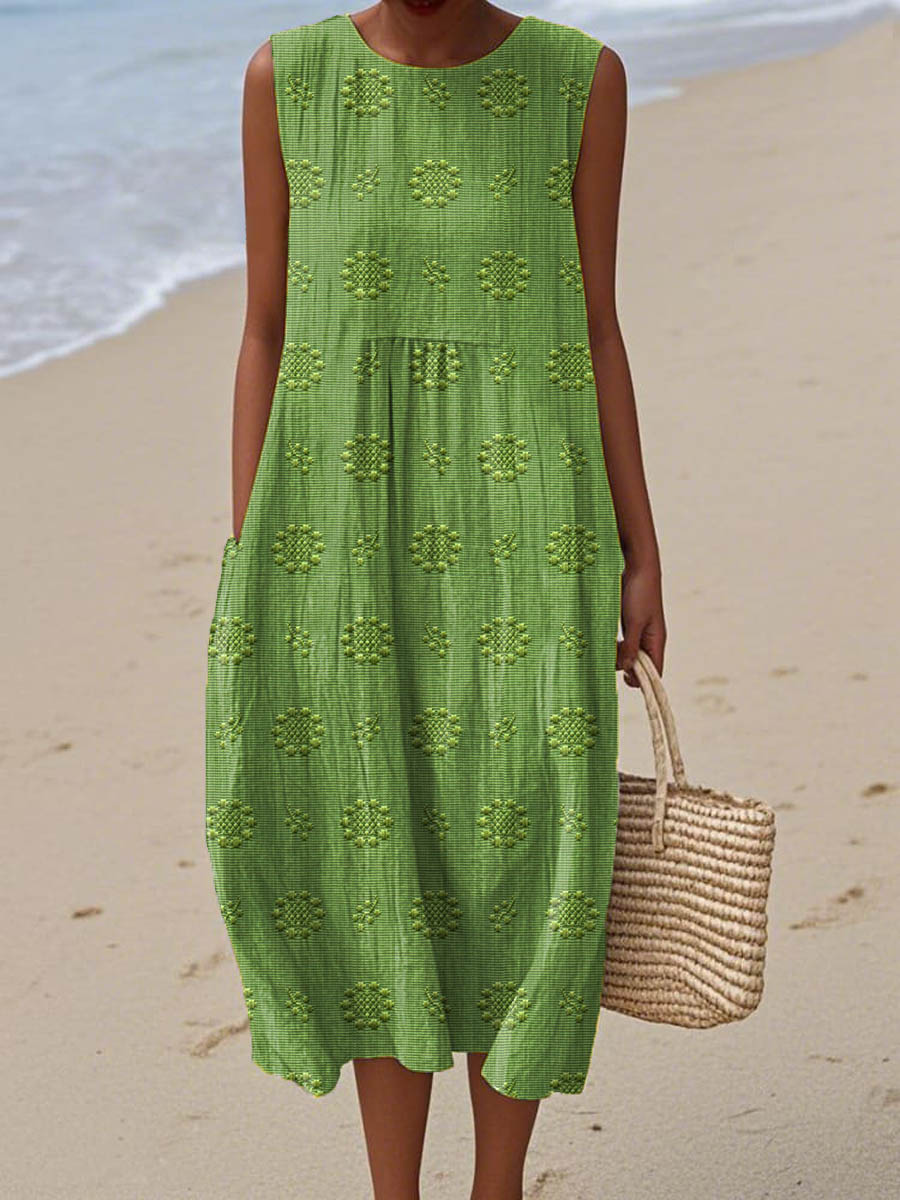 Alexandra | Sleeveless Midi Dress  Airy Freedom, Casual Charm